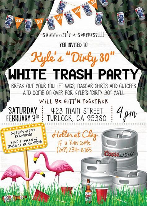 White trash bash banner. Things To Know About White trash bash banner. 